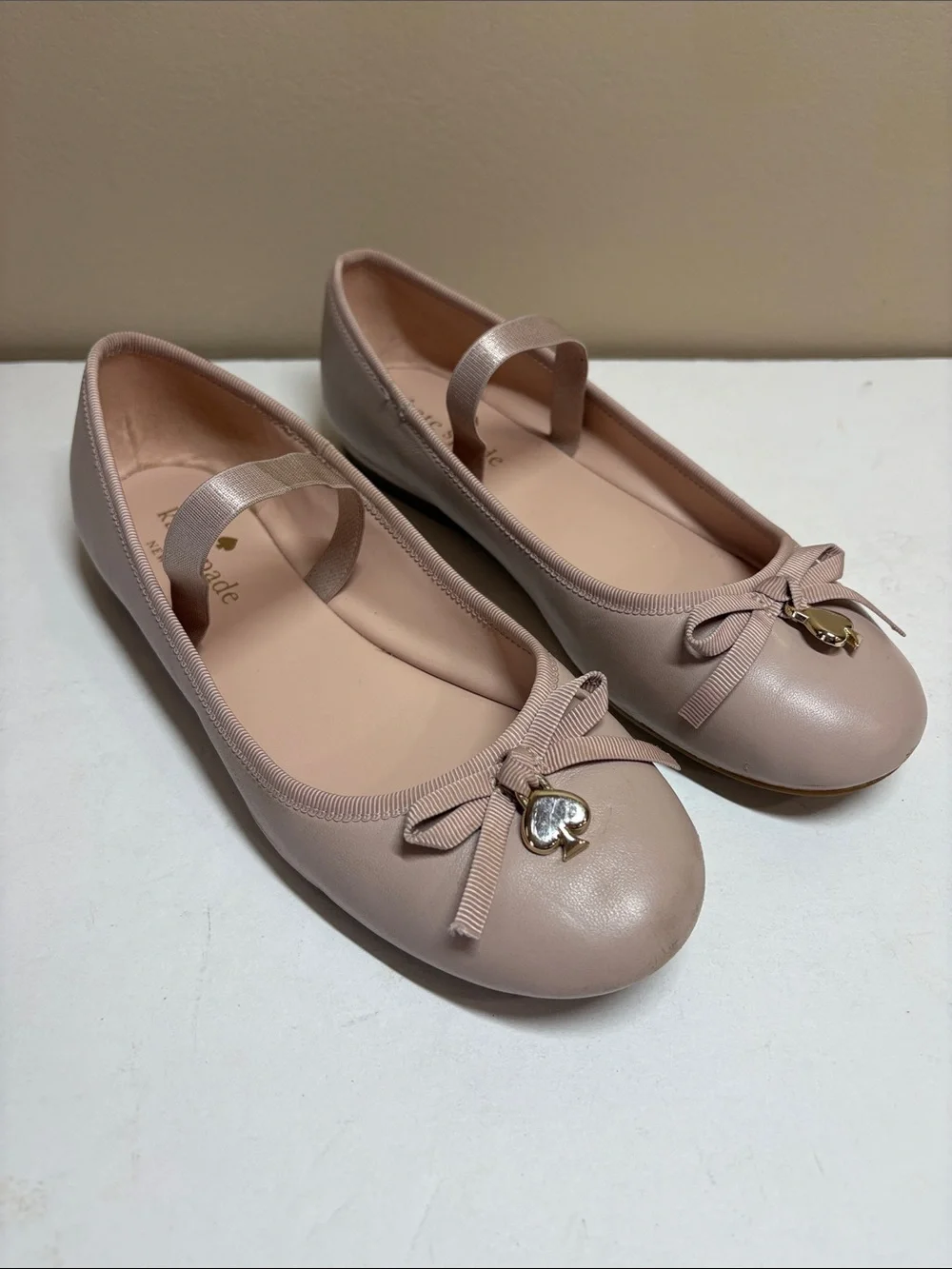 kate spade Amora Blush Pink Ribbon Ballet Flat, 5.5